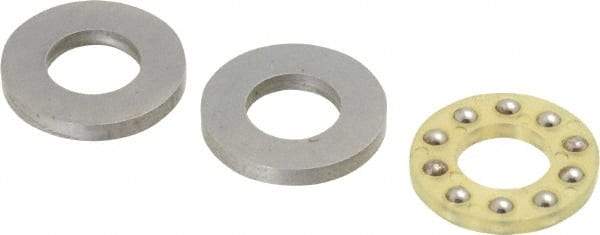 Boston Gear - 5/16" Inside x 5/8" Outside Diam, 1/4" Thick, Alloy Steel Ball Thrust Bearing - Industrial Tool & Supply