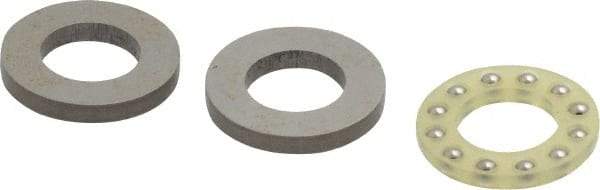 Boston Gear - 3/8" Inside x 11/16" Outside Diam, 9/32" Thick, Alloy Steel Ball Thrust Bearing - Industrial Tool & Supply
