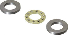 Boston Gear - 1/2" Inside x 7/8" Outside Diam, 3/8" Thick, Alloy Steel Ball Thrust Bearing - Industrial Tool & Supply