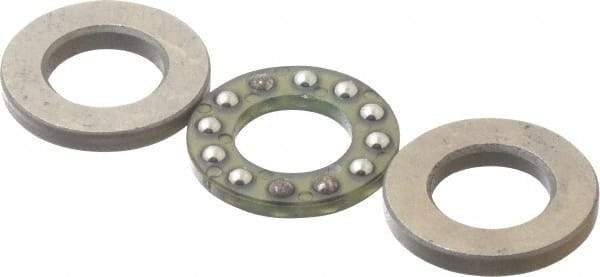 Boston Gear - 3/8" Inside x 11/16" Outside Diam, 9/32" Thick, Stainless Steel Ball Thrust Bearing - Industrial Tool & Supply