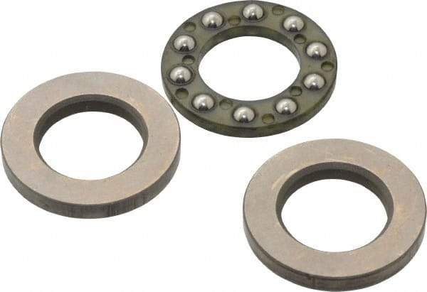 Boston Gear - 1/2" Inside x 7/8" Outside Diam, 3/8" Thick, Stainless Steel Ball Thrust Bearing - Industrial Tool & Supply