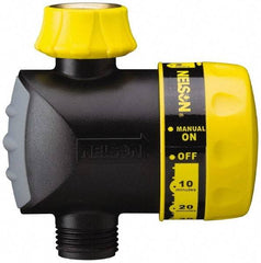 Nelson - Manual Lawn Sprinkler Timer - 2 Watering Modes, 1 Outlet, 3/4-18 National Hose Thread - Industrial Tool & Supply