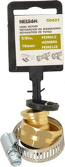 Nelson - 5/8 Garden Hose Fitting - Brass, Female Connector - Industrial Tool & Supply