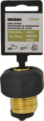 Nelson - 5/8 & 3/4 Garden Hose Fitting - Brass & Nylon, Male Connector - Industrial Tool & Supply