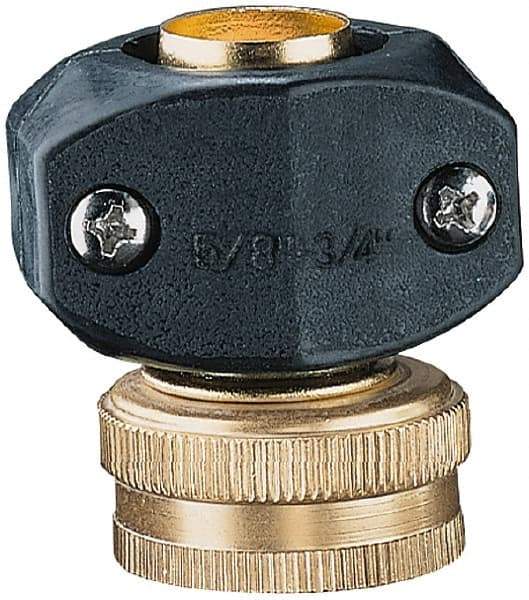 Nelson - 5/8 & 3/4 Garden Hose Fitting - Brass & Nylon, Female Connector - Industrial Tool & Supply