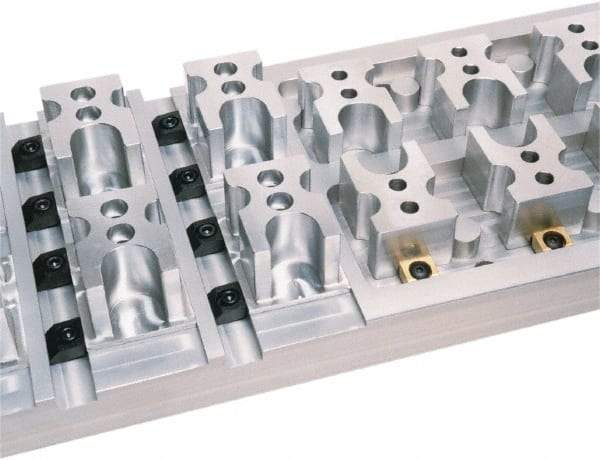 Mitee-Bite - 0.72" OAL x 3/4" Overall Width, Standard Grip Nose, Brass Manual Edge Clamp - 0.43" High, 6mm Socket Cap Screw Slot, 0.024" Travel - Industrial Tool & Supply
