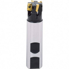 Iscar - 1-1/2" Cut Diam, 0.56" Max Depth of Cut, 1-1/2" Shank Diam, 9.84" OAL, Indexable Square Shoulder End Mill - Cylindrical Shank, 90° Lead Angle, Series Heli2000 - Industrial Tool & Supply