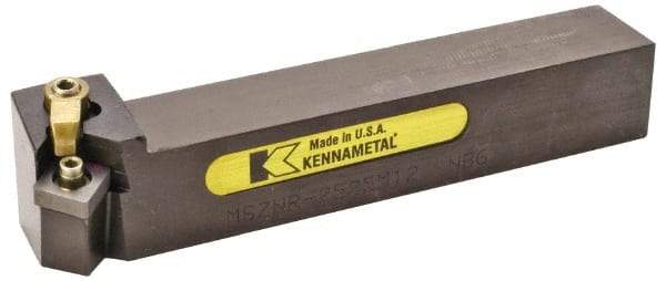 Kennametal - MSZN, Left Hand Cut, 25mm Shank Height x 25mm Shank Width, Negative Rake Indexable Turning Toolholder - 150mm OAL, SN..1204.. Insert Compatibility, Series Kenloc - Industrial Tool & Supply