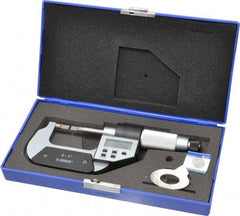 Value Collection - 0" to 1" Electronic Chrome (Frame) Coated Blade Micrometer - 0.75mm Blade Thickness, Friction Thimble - Industrial Tool & Supply