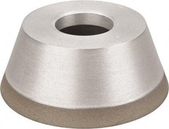 Made in USA - 3-3/4" Diam, 1-1/4" Hole Size, 1-1/2" Overall Thickness, 100 Grit, Type 11 Tool & Cutter Grinding Wheel - Fine Grade, Diamond - Industrial Tool & Supply