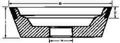 Made in USA - 5" Diam, 1-1/4" Hole Size, 1-3/4" Overall Thickness, 220 Grit, Type 11 Tool & Cutter Grinding Wheel - Very Fine Grade, Diamond - Industrial Tool & Supply