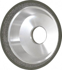 Made in USA - 5" Diam, 1-1/4" Hole Size, 1-3/4" Overall Thickness, 150 Grit, Type 11 Tool & Cutter Grinding Wheel - Very Fine Grade, Diamond - Industrial Tool & Supply