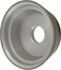 Made in USA - 5" Diam, 1-1/4" Hole Size, 1-3/4" Overall Thickness, 220 Grit, Type 11 Tool & Cutter Grinding Wheel - Very Fine Grade, Diamond - Industrial Tool & Supply