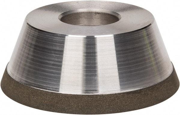 Made in USA - 3-3/4" Diam, 1-1/4" Hole Size, 1-1/2" Overall Thickness, 100 Grit, Type 11 Tool & Cutter Grinding Wheel - Fine Grade, Diamond - Industrial Tool & Supply