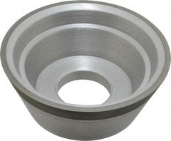 Made in USA - 3-3/4" Diam, 1-1/4" Hole Size, 1-1/2" Overall Thickness, 150 Grit, Type 11 Tool & Cutter Grinding Wheel - Very Fine Grade, Diamond - Industrial Tool & Supply