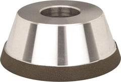Made in USA - 3-3/4" Diam, 1-1/2" Hole Size, 1-1/2" Overall Thickness, 220 Grit, Type 11 Tool & Cutter Grinding Wheel - Very Fine Grade, Diamond, N Hardness - Industrial Tool & Supply
