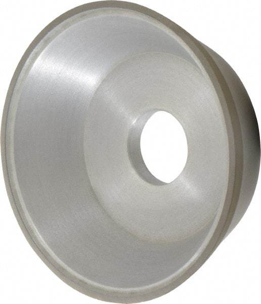 Made in USA - 5" Diam, 1-1/4" Hole Size, 1-3/4" Overall Thickness, 100 Grit, Type 11 Tool & Cutter Grinding Wheel - Fine Grade, Diamond - Industrial Tool & Supply