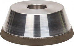 Made in USA - 5" Diam, 1-1/2" Hole Size, 1-3/4" Overall Thickness, 220 Grit, Type 11 Tool & Cutter Grinding Wheel - Very Fine Grade, Diamond - Industrial Tool & Supply