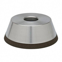 Made in USA - 5" Diam, 1-1/4" Hole Size, 1-3/4" Overall Thickness, 150 Grit, Type 11 Tool & Cutter Grinding Wheel - Very Fine Grade, CBN - Industrial Tool & Supply