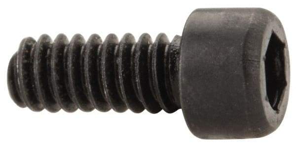Value Collection - #1-64 UNC Hex Socket Drive, Socket Cap Screw - Alloy Steel, Black Oxide Finish, Fully Threaded, 3/16" Length Under Head - Industrial Tool & Supply