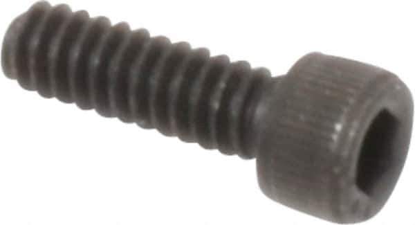 Value Collection - #6-32 UNC Hex Socket Drive, Socket Cap Screw - Alloy Steel, Black Oxide Finish, Fully Threaded, 7/16" Length Under Head - Industrial Tool & Supply