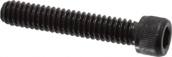 Value Collection - 1/4-20 UNC Hex Socket Drive, Socket Cap Screw - Alloy Steel, Black Oxide Finish, Fully Threaded, 1-3/8" Length Under Head - Industrial Tool & Supply