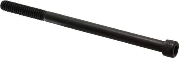 Value Collection - 1/4-20 UNC Hex Socket Drive, Socket Cap Screw - Alloy Steel, Black Oxide Finish, Partially Threaded, 4" Length Under Head - Industrial Tool & Supply