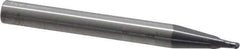 RobbJack - 3/32" Diam, 3/32" LOC, 2 Flute Solid Carbide Ball End Mill - AlTiN Finish, Single End, 2-1/2" OAL, 1/4" Shank Diam, Spiral Flute - Industrial Tool & Supply