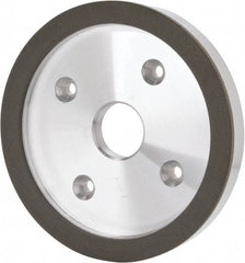 Made in USA - 6" Diam, 1-1/4" Hole Size, 3/4" Overall Thickness, 220 Grit, Type 6 Tool & Cutter Grinding Wheel - Very Fine Grade, Diamond - Industrial Tool & Supply