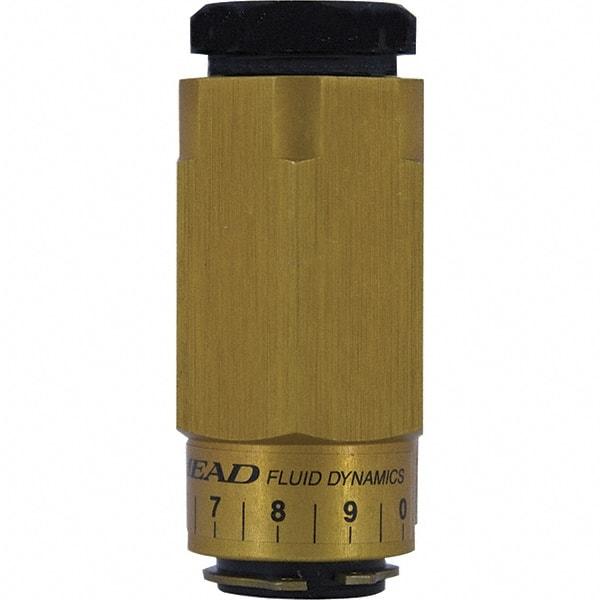 Mead - 1/4" NPTF Threaded Flow Control Valve - 0 to 250 psi & Aluminum Material - Industrial Tool & Supply