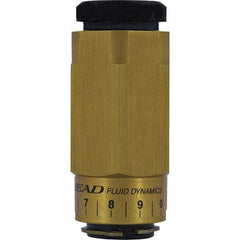 Mead - 1/4" NPTF Threaded Flow Control Valve - 0 to 250 psi & Aluminum Material - Industrial Tool & Supply