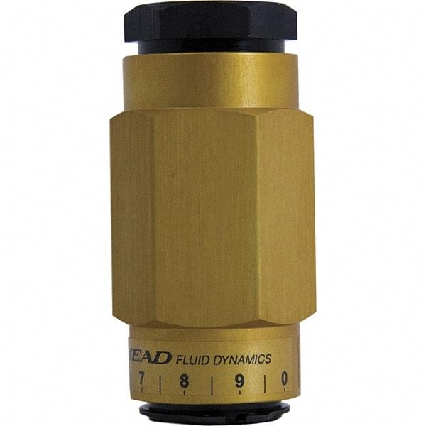 Mead - 3/8" NPTF Threaded Flow Control Valve - 0 to 250 psi & Aluminum Material - Industrial Tool & Supply