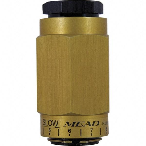 Mead - 1/2" NPTF Threaded Flow Control Valve - 0 to 250 psi & Aluminum Material - Industrial Tool & Supply