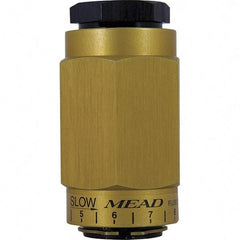 Mead - 1/2" NPTF Threaded Flow Control Valve - 0 to 250 psi & Aluminum Material - Industrial Tool & Supply