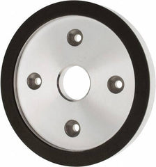 Made in USA - 6" Diam, 1-1/4" Hole Size, 3/4" Overall Thickness, 220 Grit, Type 6 Tool & Cutter Grinding Wheel - Very Fine Grade, Diamond - Industrial Tool & Supply