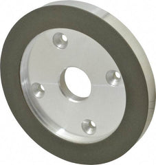 Made in USA - 6" Diam, 1-1/4" Hole Size, 3/4" Overall Thickness, 220 Grit, Type 6 Tool & Cutter Grinding Wheel - Very Fine Grade, Diamond - Industrial Tool & Supply