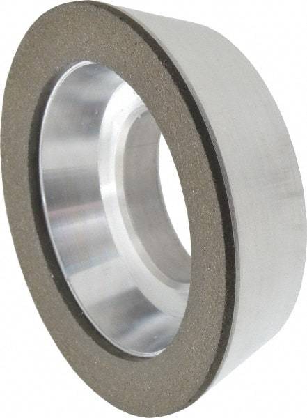 Made in USA - 3" Diam, 1-1/4" Hole Size, 7/8" Overall Thickness, 100 Grit, Type 11 Tool & Cutter Grinding Wheel - Fine Grade, Diamond - Industrial Tool & Supply