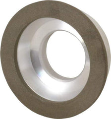 Made in USA - 3" Diam, 1-1/4" Hole Size, 7/8" Overall Thickness, 100 Grit, Type 11 Tool & Cutter Grinding Wheel - Fine Grade, Diamond - Industrial Tool & Supply
