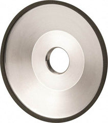 Made in USA - 6" Diam, 1-1/4" Hole Size, 1" Overall Thickness, 100 Grit, Type 12 Tool & Cutter Grinding Wheel - Fine Grade, Diamond - Industrial Tool & Supply