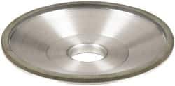 Made in USA - 6" Diam, 1-1/4" Hole Size, 1" Overall Thickness, 100 Grit, Type 12 Tool & Cutter Grinding Wheel - Fine Grade, Diamond - Industrial Tool & Supply