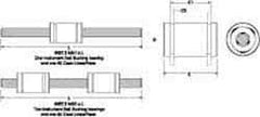 Thomson Industries - 1/4" ID, Two Linear Bearing Instrument Set - 1/2" Overall Height, 12" Overall Width, 1/2" OD - Industrial Tool & Supply
