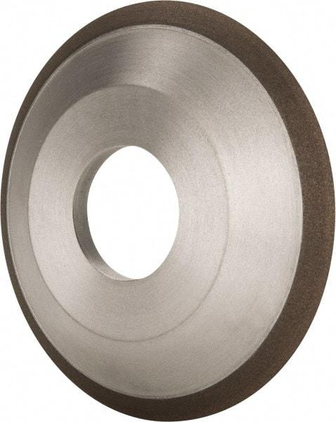 Made in USA - 4" Diam, 1-1/4" Hole Size, 1/2" Overall Thickness, 220 Grit, Type 12 Tool & Cutter Grinding Wheel - Very Fine Grade, Diamond - Industrial Tool & Supply