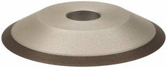 Made in USA - 6" Diam, 1-1/4" Hole Size, 3/4" Overall Thickness, 220 Grit, Type 12 Tool & Cutter Grinding Wheel - Very Fine Grade, Diamond - Industrial Tool & Supply