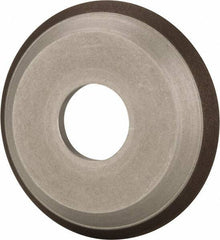 Made in USA - 4" Diam, 1-1/4" Hole Size, 1/2" Overall Thickness, 100 Grit, Type 12 Tool & Cutter Grinding Wheel - Fine Grade, Diamond - Industrial Tool & Supply