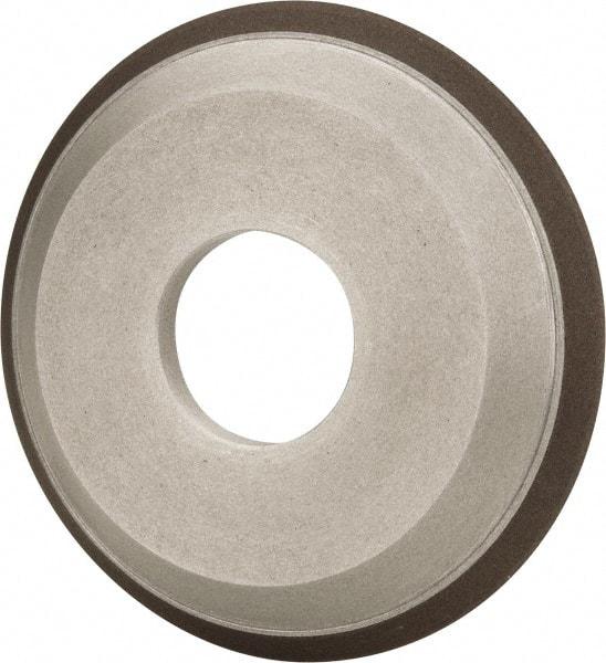 Made in USA - 4" Diam, 1-1/4" Hole Size, 1/2" Overall Thickness, 220 Grit, Type 12 Tool & Cutter Grinding Wheel - Very Fine Grade, Diamond - Industrial Tool & Supply