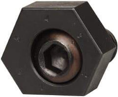 Mitee-Bite - 1 to 6mm Hex, 1/2-13 Stud Thread, Irregular Hex Clamp - 0.394" Hex Height, 4,000 Lb Holding Force, 1" Thread Length, 65 Ft/Lb Torque - Industrial Tool & Supply