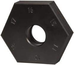 Mitee-Bite - 13 to 18mm Hex, 1/2-13 Stud Thread, Irregular Hex Clamp - 0.394" Hex Height, 4,000 Lb Holding Force, 1" Thread Length, 65 Ft/Lb Torque - Industrial Tool & Supply