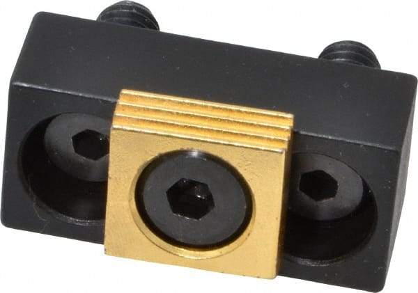 Mitee-Bite - 5/16-18 Screw Thread, 3/4" Wide x 1/2" High, Serrated & Smooth Steel Compact Style Screw Mount Toe Clamp - 2,000 Lb Holding Force, 20.8 Lb Ft Torque - Industrial Tool & Supply