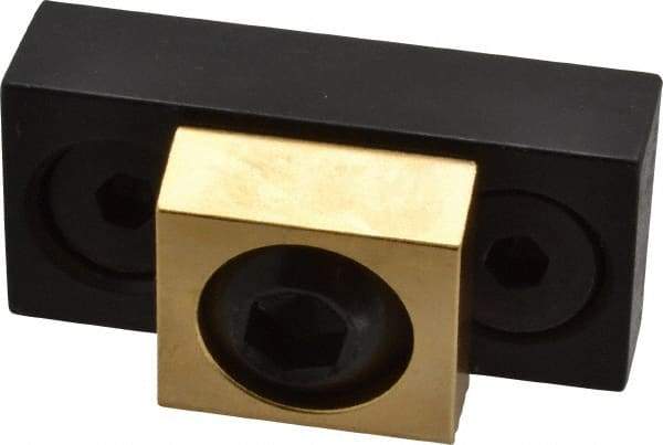 Mitee-Bite - 3/8-16 Screw Thread, 1" Wide x 0.45" High, Serrated & Smooth Steel Compact Style Screw Mount Toe Clamp - 4,000 Lb Holding Force, 65 Lb Ft Torque - Industrial Tool & Supply