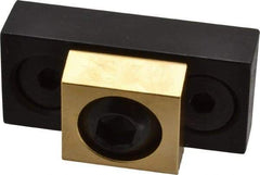 Mitee-Bite - 3/8-16 Screw Thread, 1" Wide x 0.45" High, Serrated & Smooth Steel Compact Style Screw Mount Toe Clamp - 4,000 Lb Holding Force, 65 Lb Ft Torque - Industrial Tool & Supply